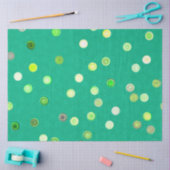 Twisty Polka Dot Spirals Green Tissue Paper Seidenpapier (Basteln)
