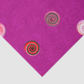 Twisty Polka Dot Spirals Pink Tissue Paper Seidenpapier (Ausschnitt)