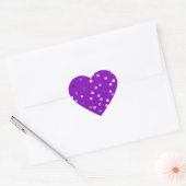 Twisty Polka Dot Spirals Purple Heart Stickers (Umschlag)