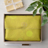 Twisty Polka Dot Spirals Yellow Tissue Paper Seidenpapier (Geschenk)