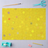 Twisty Polka Dot Spirals Yellow Tissue Paper Seidenpapier (Basteln)