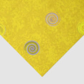 Twisty Polka Dot Spirals Yellow Tissue Paper Seidenpapier (Ausschnitt)