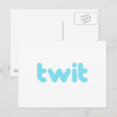 Twit Postkarte (Vorne/Hinten)
