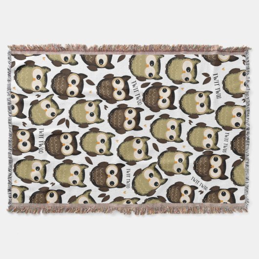 Twit twoo! Süßes Eulenmuster. Decke (Vorderseite)