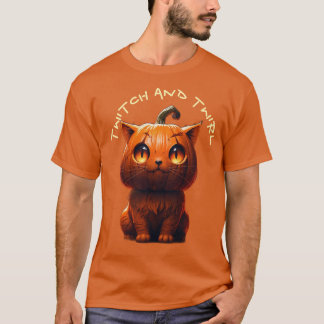 Twitch und Twirl Pumpkin Cat T-Shirt