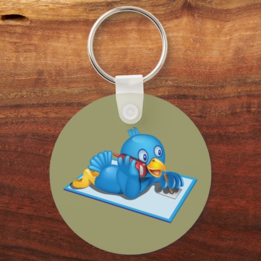 Twitter am Telefon Schlüsselanhänger (Vorderseite)