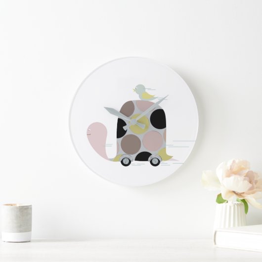 Twitter auf einer Schildkröte Große Wanduhr (Zuhause)