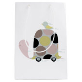 Twitter auf einer Schildkröte Mittlere Geschenktüte (Vorderseite)