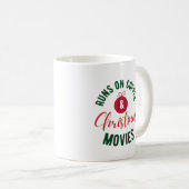 Twitter auf Kaffee und Weihnachtsfilme Typografie Kaffeetasse (VorderseiteRechts)