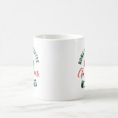 Twitter auf Kaffee und Weihnachtsfilme Typografie Kaffeetasse (Mittel)