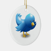 Twitter bird-Logo Keramik Ornament (Rechts)
