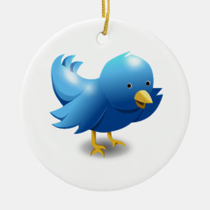 Twitter bird-Logo Keramik Ornament