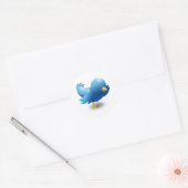 Twitter bird-Logo Runder Aufkleber (Umschlag)