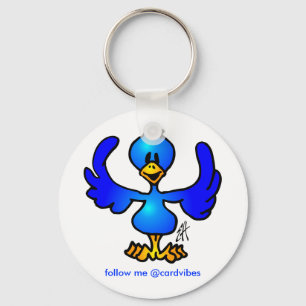 Twitter Blue Bird Schlüsselanhänger