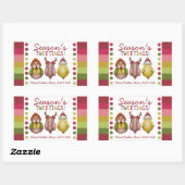 Twitter der Saison - Niedlicher Whimsical Bird Hol Rechteckiger Aufkleber (Blatt)