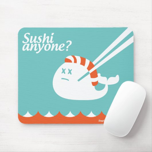 Twitter dummes Mousepad - versagen Sie Wal - Sushi (Mit Mouse)