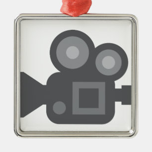 Twitter Emoji - Camera film making Silbernes Ornament