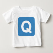 Twitter emoji letter Q Baby T-shirt (Vorderseite)