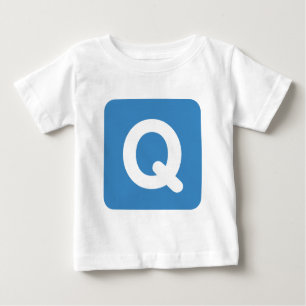 Twitter emoji letter Q Baby T-shirt