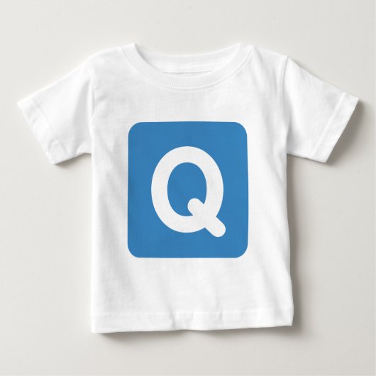 Twitter emoji letter Q Baby T-shirt (Vorderseite)