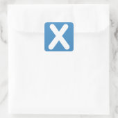 Twitter emoji - Letter X Quadratischer Aufkleber (Tasche)