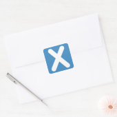 Twitter emoji - Letter X Quadratischer Aufkleber (Umschlag)