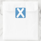 Twitter emoji - Letter X Quadratischer Aufkleber (Tasche)