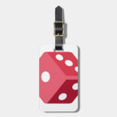 Twitter emoji - Red dice Gepäckanhänger (Vorderseite vertikal)