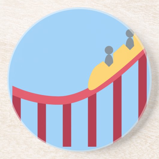 Twitter Emoji - Roller coaster Sandstein Untersetzer (Vorne)