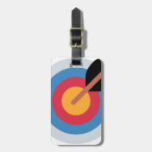 Twitter Emoticon - target archery Gepäckanhänger (Vorderseite vertikal)