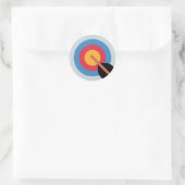 Twitter Emoticon - target archery Runder Aufkleber (Tasche)