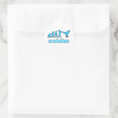 Twitter Evolution Runder Aufkleber (Tasche)