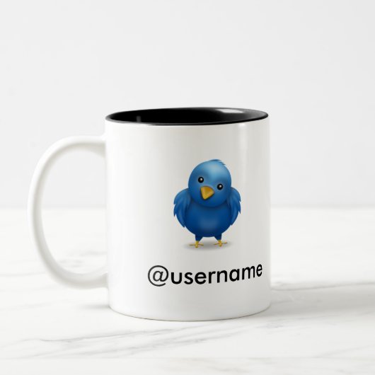 Twitter #FAIL username-Tasse Zweifarbige Tasse (Links)