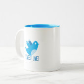 Twitter Folge mir Kaffee Tasse (Vorderseite Links)