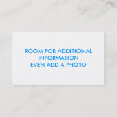 Twitter-Geschäfts-Karte Visitenkarte (Rückseite)