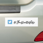 Twitter Handle Script sticker Autoaufkleber (Auf Auto)