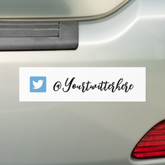 Twitter Handle Script sticker Autoaufkleber (Auf Auto)