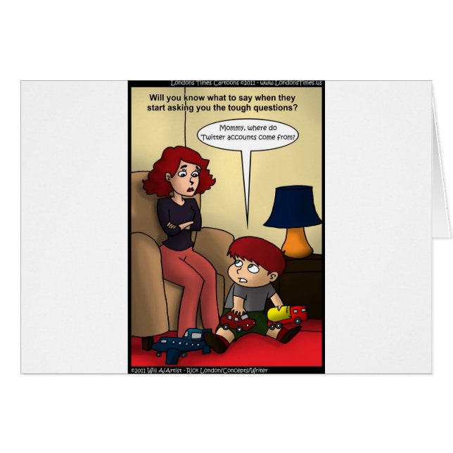 Twitter Mamas Funny Cards Tasse und Geschenke (Vorderseite (Horizontal))