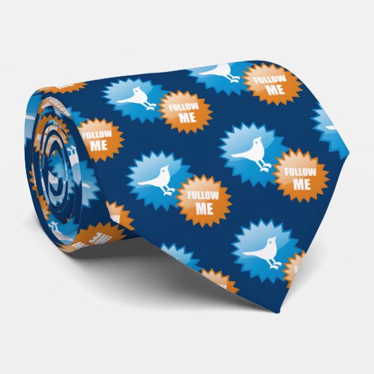 Twitter-Manie - Follow-meKrawatte Krawatte (Gerollt)