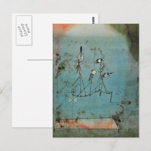 Twitter-Maschine Postkarte (Vorne/Hinten)