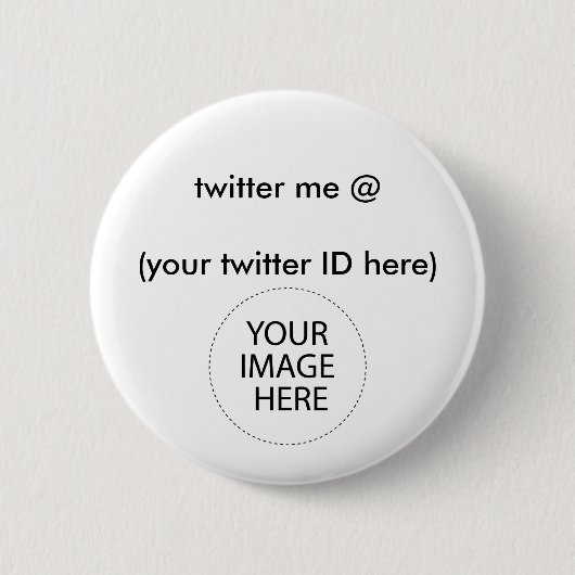 Twitter me @ (Ihre Twitter-ID hier) The MUSEUM Button (Vorderseite)