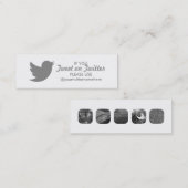 Twitter Mini Visitenkarte (Vorne/Hinten)
