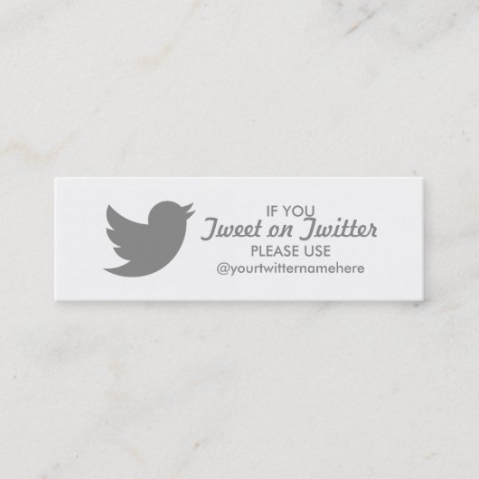 Twitter Mini Visitenkarte (Vorderseite)