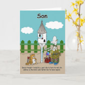 Twitter mir lustige Son Birthday-Karte Karte (Gelbe Blume)