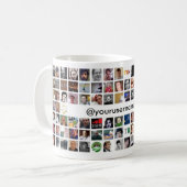 Twitter-Mosaik-Tasse - besonders angefertigt Kaffeetasse (Vorderseite Links)