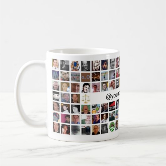 Twitter-Mosaik-Tasse - besonders angefertigt Kaffeetasse (Links)