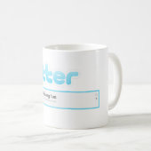 Twitter "trinkender Tee " Kaffeetasse (VorderseiteRechts)