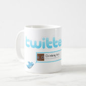 Twitter "trinkender Tee " Kaffeetasse (Vorderseite Links)