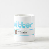 Twitter "trinkender Tee " Kaffeetasse (Mittel)