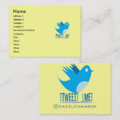 Twitter-Visitenkarte Visitenkarte (Vorne/Hinten)